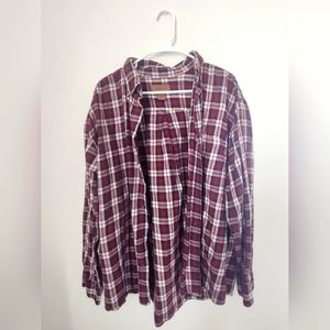 Burgundy men's flannel